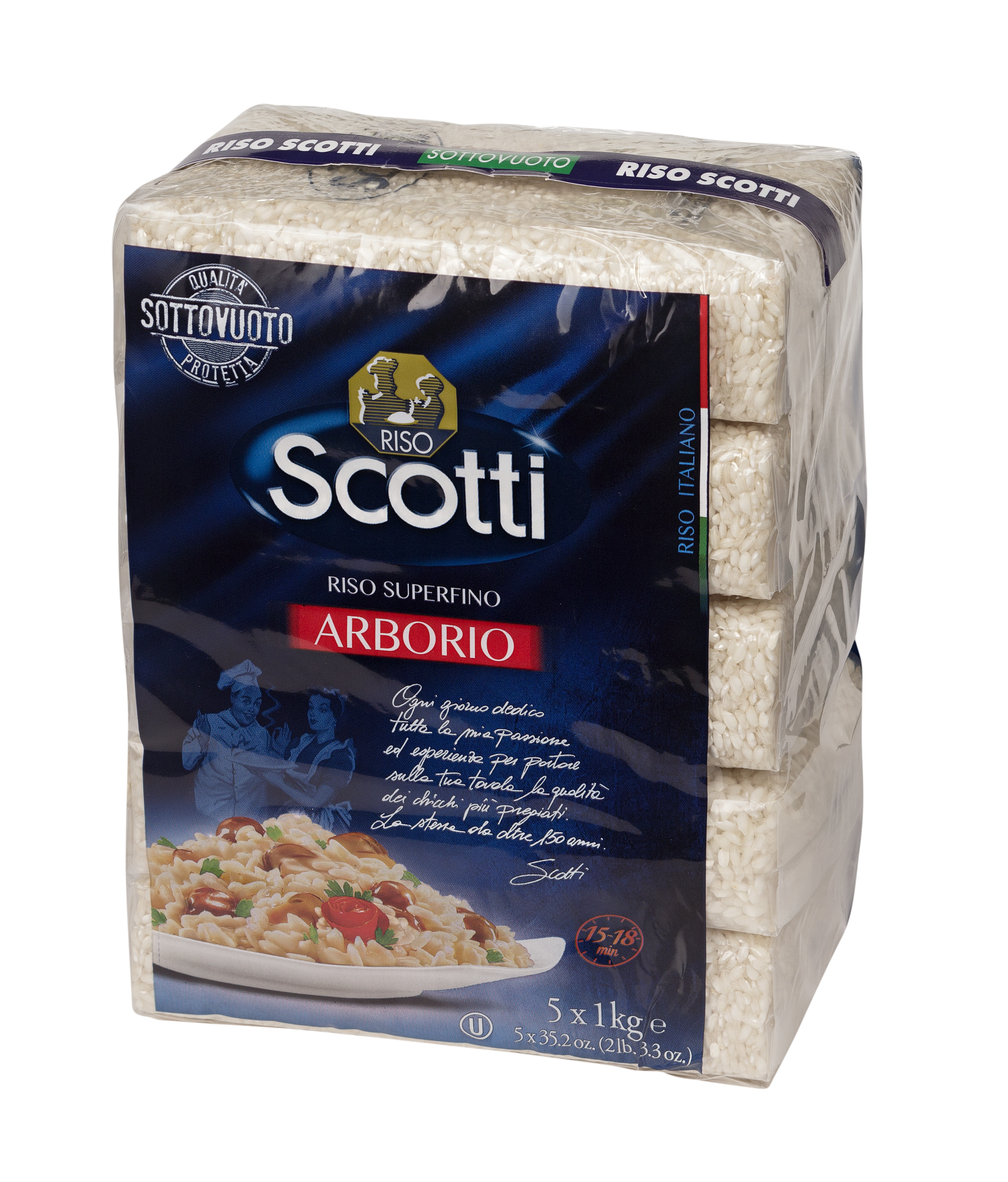 Riso Scotti Arborio risottoriisi 5 x 1kg KRuoka Verkkokauppa