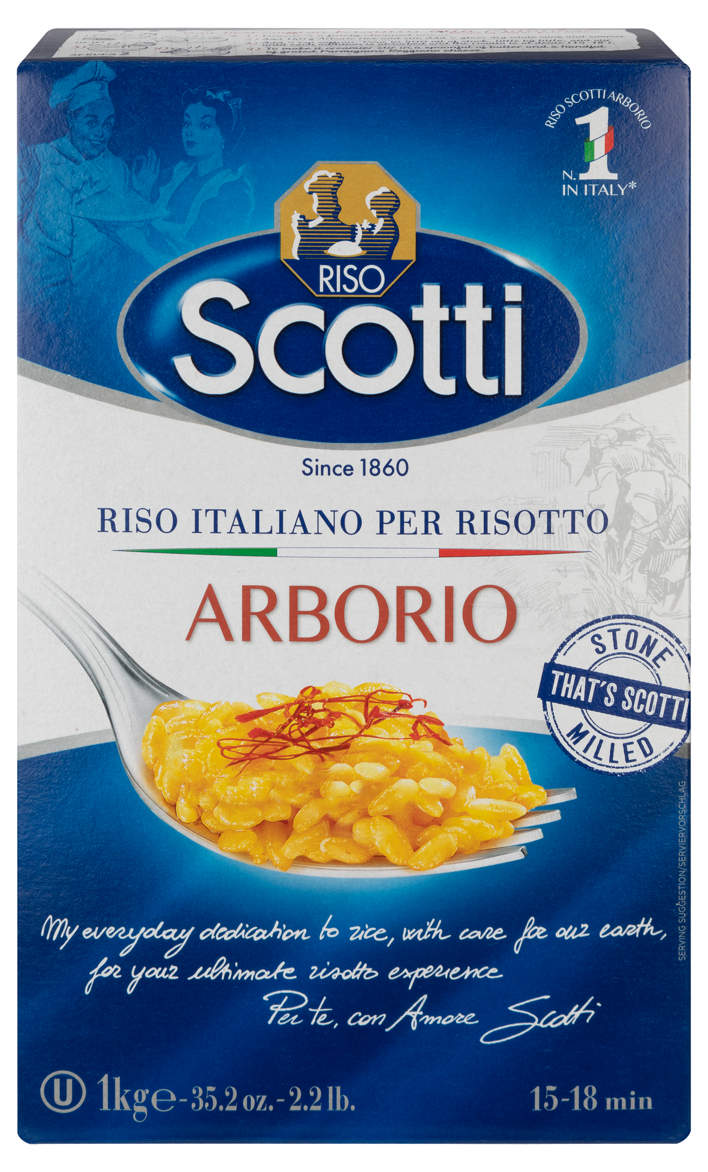 Riso Scotti Arborio risottoriisi Italian Superfine 1kg