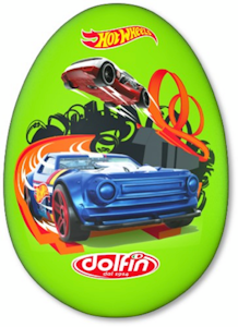 Dolfin Hot Wheels yllätyssuklaamuna 110g