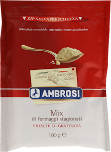 Ambrosi Mix - Raastettujen kovien juustojen sekoitus 100g.