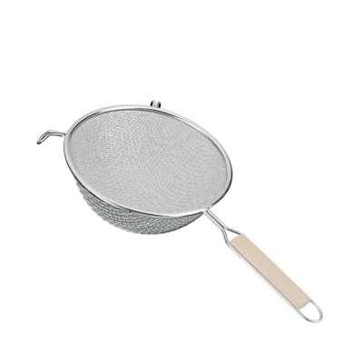 Metaltex siivilä 20 cm tinattu, kaksoisverkko, puukahva