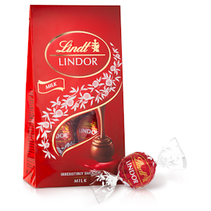 Lindt Lindor maitosuklaakonvehdit täytteellä pussi 137g