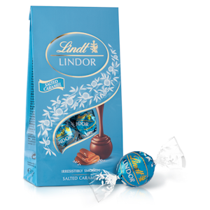 Lindt Lindor Suolakaramelli maitosuklaakonvehdit täytteellä pussi 137g