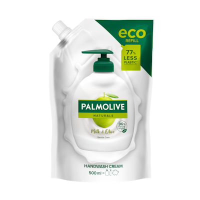 Palmolive Naturals nestesaippua 500ml Olive Milk täyttöpussi