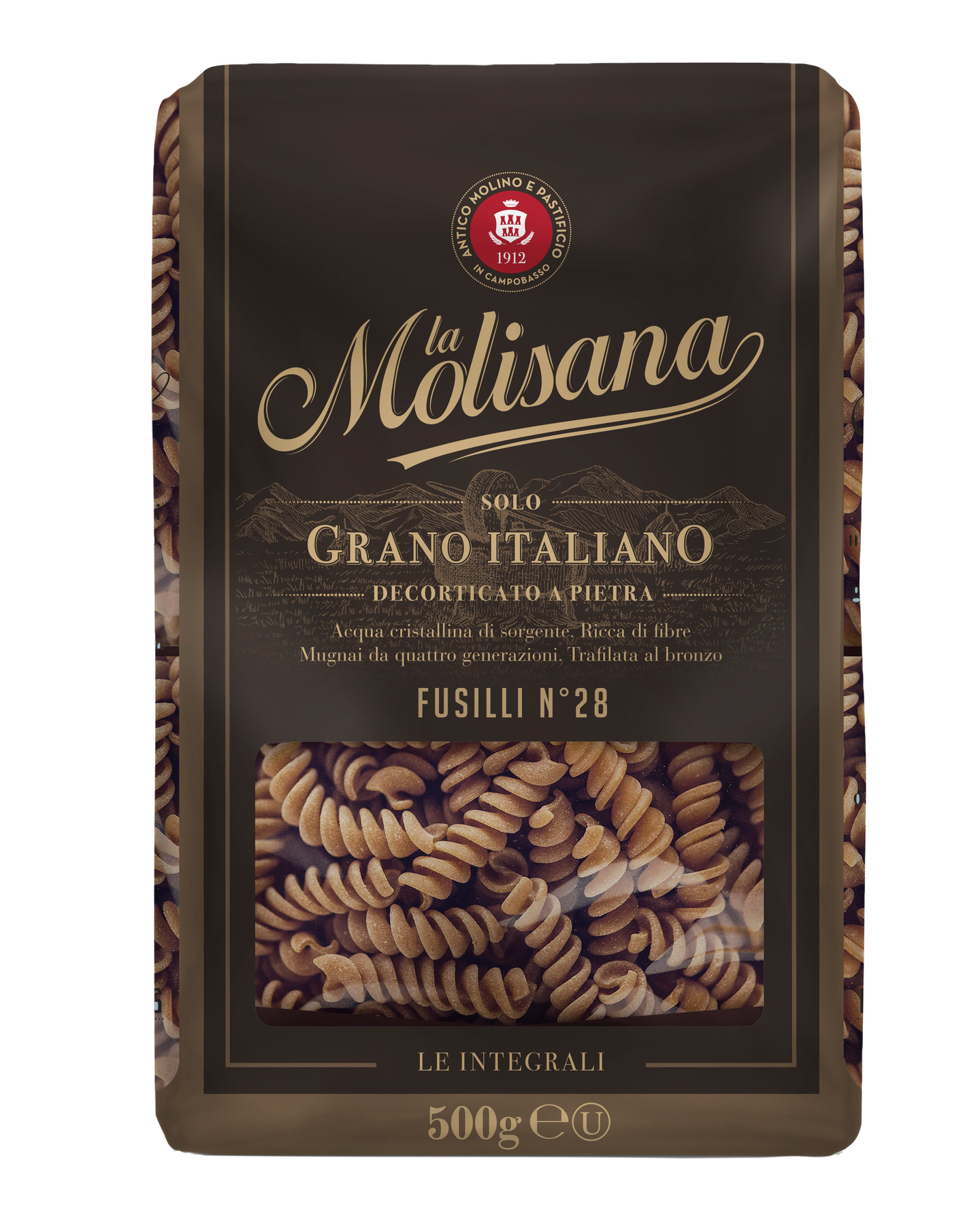 La Molisana Fusilli Integrali N°28 täysjyväpasta 500g