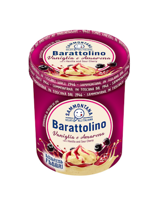 Barattolino jäätelö 0,8l Vanilja-Amarena