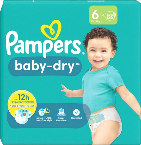 Pampers teippivaippa 35kpl Baby Dry S6 13-18kg