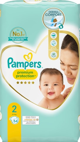 Pampers teippivaippa 54kpl Premium Protection New Baby S2 4-8kg