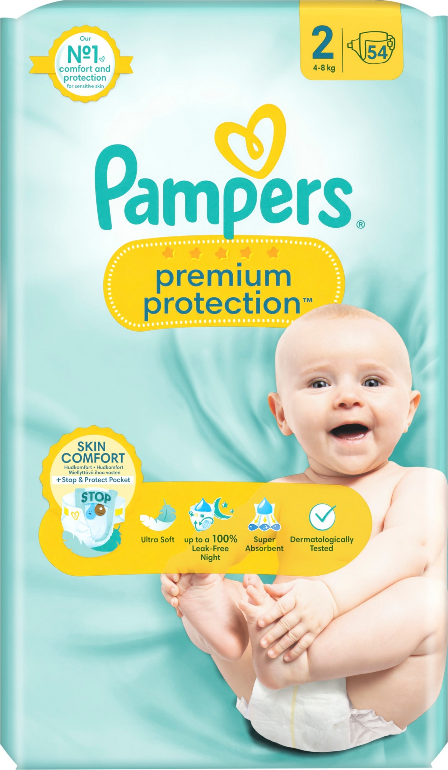 Pampers Premium Protection teippivaippa New Baby S2 4-8kg 54kpl