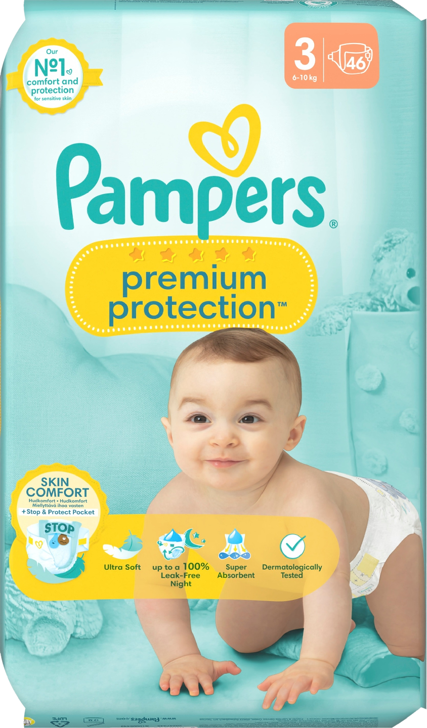 Pampers Premium Protection teippivaippa S3 6-10kg 46kpl