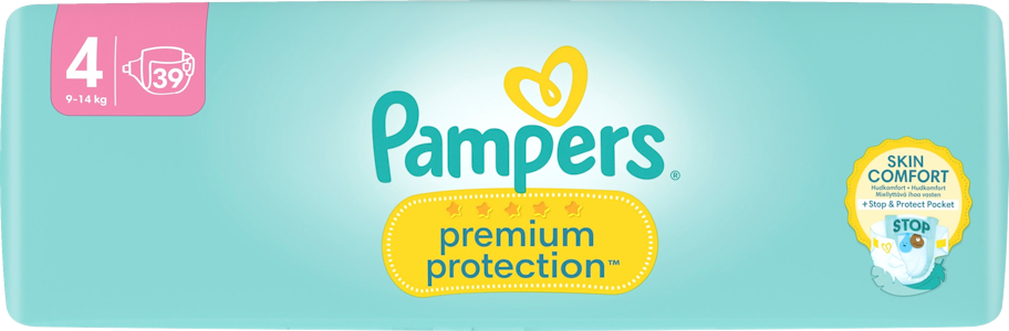 Pampers Premium Protection teippivaippa S4 9-14kg 39kpl