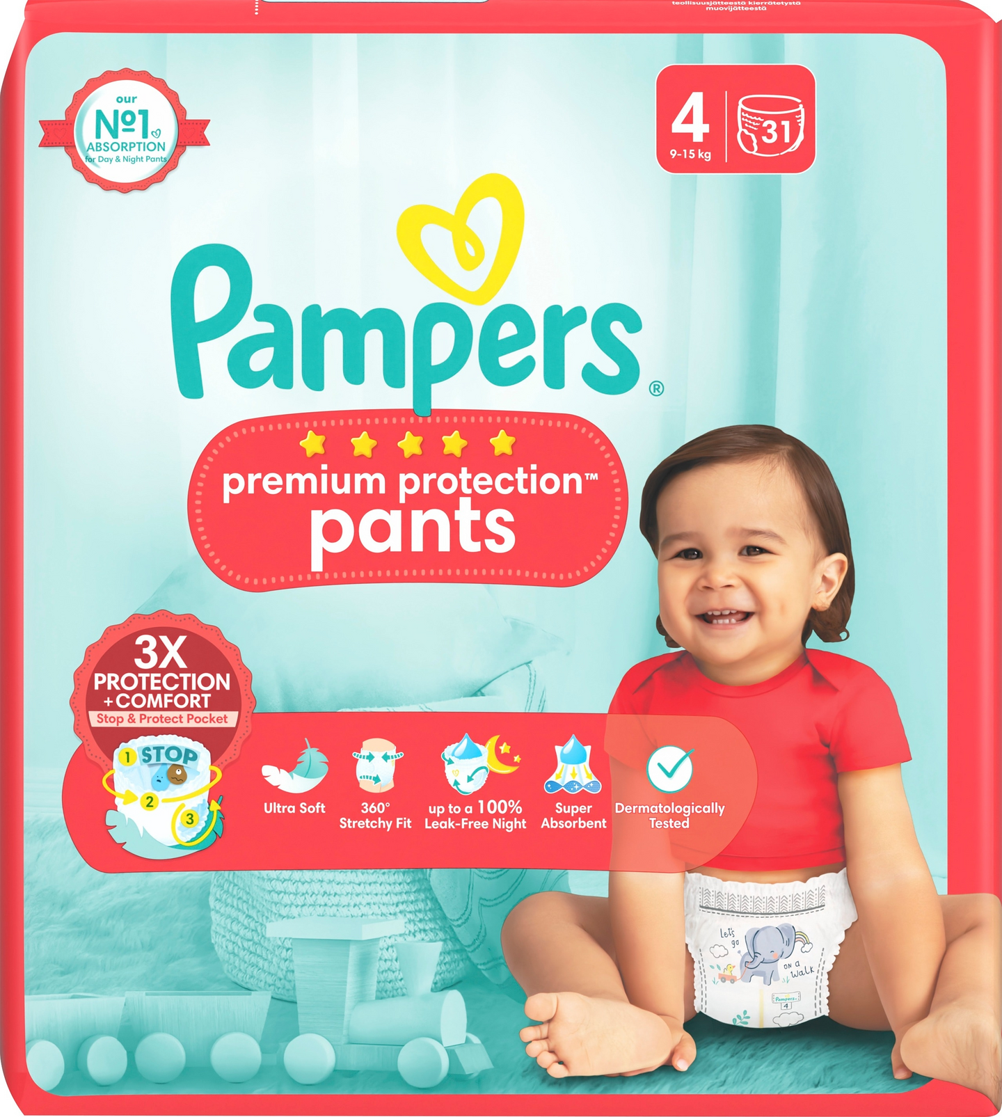 Pampers Premium Protection Pants S4 9-15kg 31kpl
