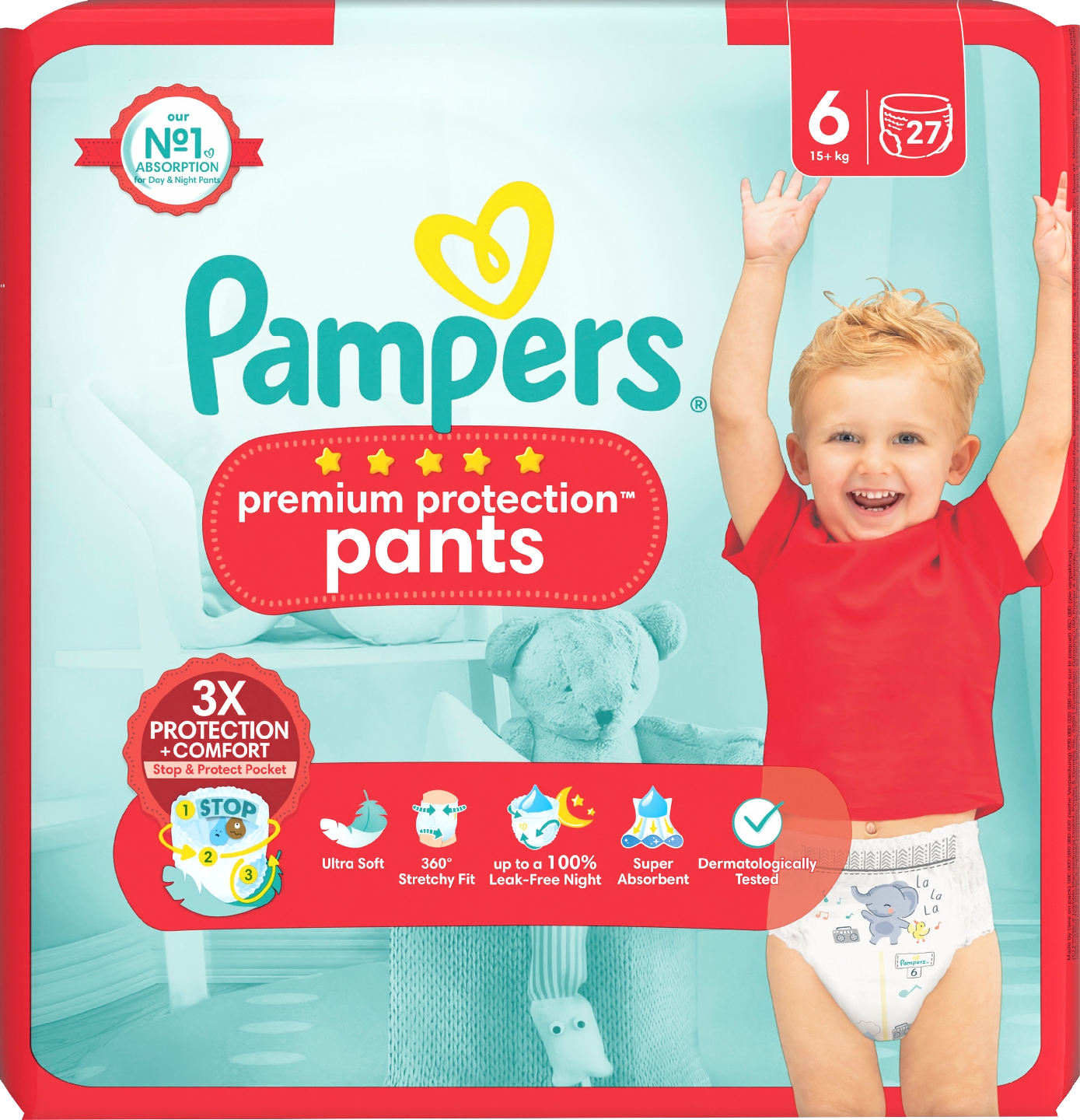Pampers Premium Protection Pants S6 15+kg 27kpl