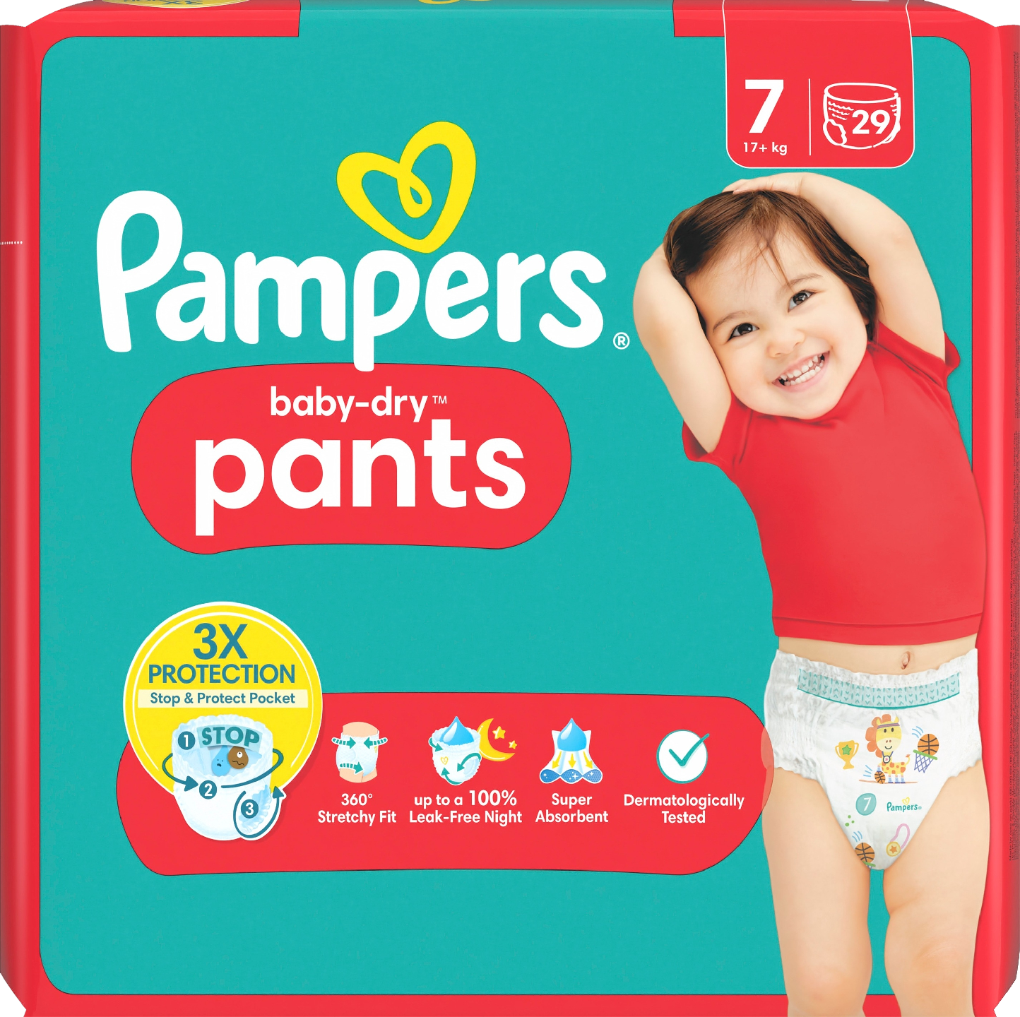 Pampers Baby Dry housuvaippa S7 17+kg 29kpl