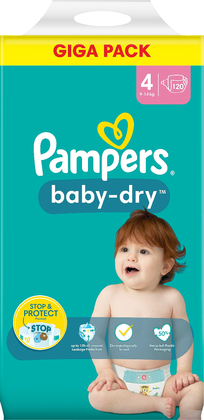 Pampers Baby Dry teippivaippa S4 9-14kg 120kpl giga