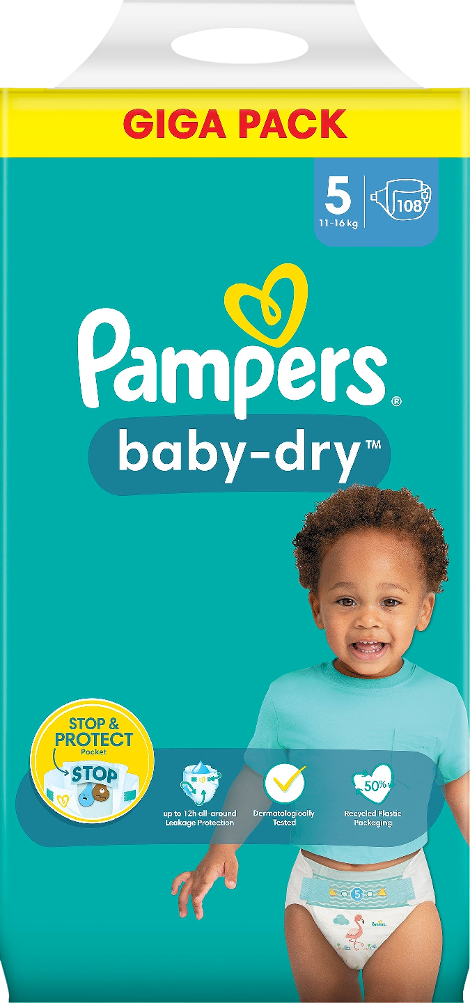 Pampers Baby Dry teippivaippa S5 11-16kg 108kpl giga