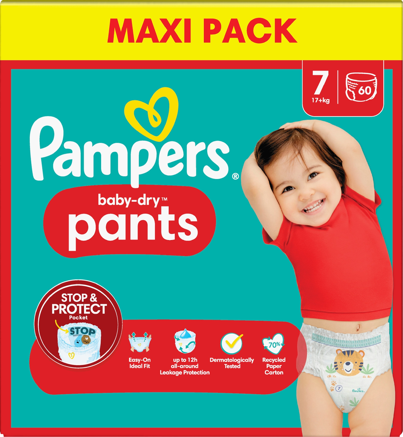 Pampers Baby Dry Pants S7 17+kg 60kpl mega