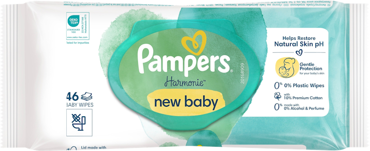 Pampers Harmonie new baby sis. aloe vera 46kpl puhdistuspyyhe