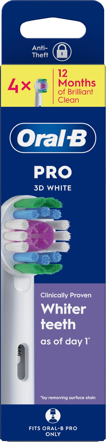 Oral-B Pro 3D White -vaihtoharja, 4 kpl