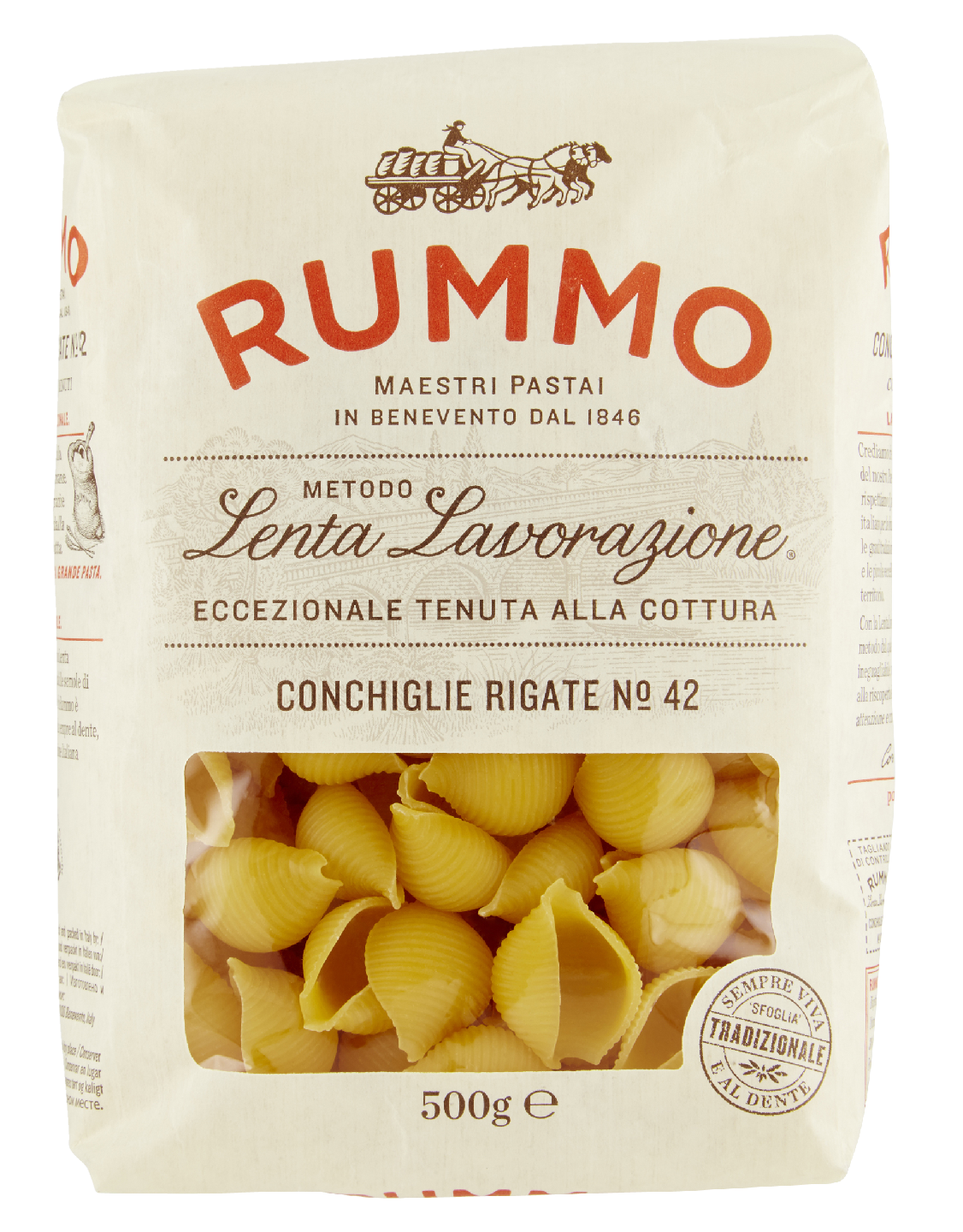 Rummo Conchiglie Rigate No 42 pasta 500 g | K-Ruoka Verkkokauppa