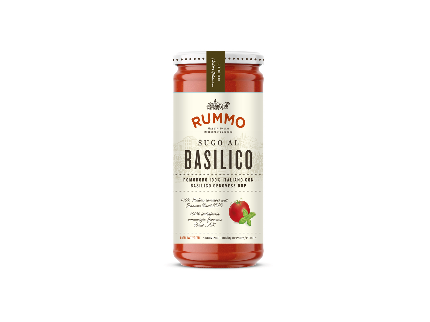 Rummo pastakastike 340g Sugo al basilico