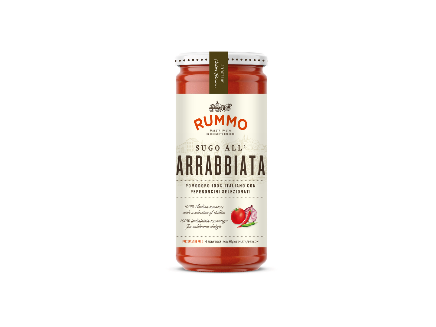 Rummo Pastakast 340g Sugo Al Arrabbiata — Horeca Tukku Kespro