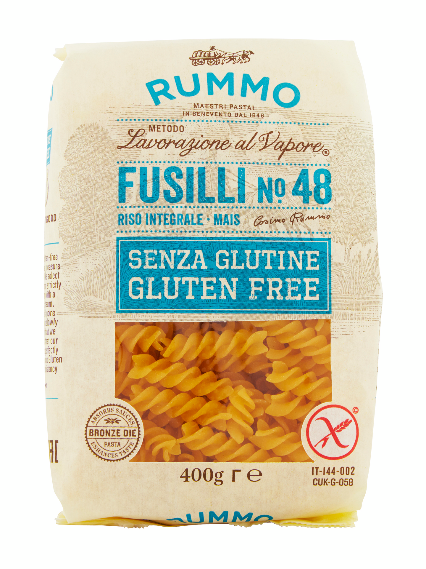 Rummo Fusilli No48 400 g gluteeniton pasta | K-Ruoka Verkkokauppa