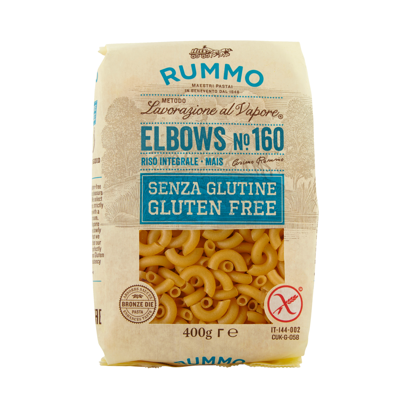 Rummo Elbows No160 Makaroni 400 g gluteeniton pasta