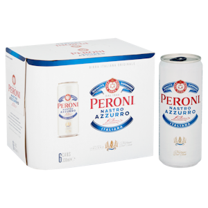 Peroni Nastro Azzurro olut 4,6% 0,33l 6-pack