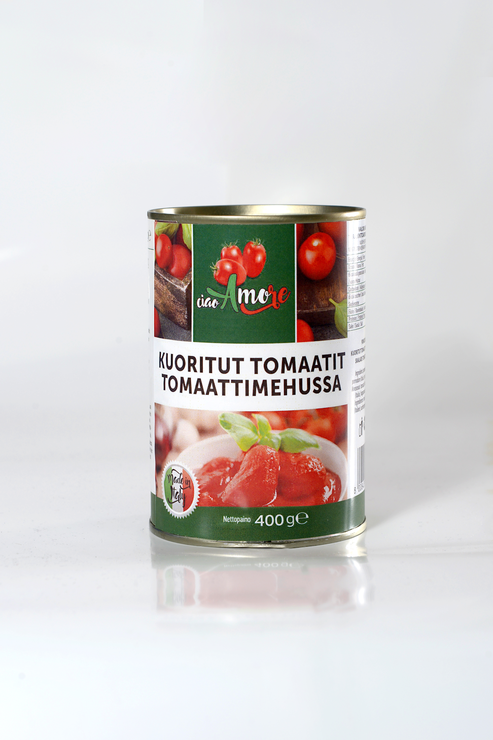 Ciao Amore kuoritut tomaatit tomaattimehussa 400g — HoReCatukku Kespro