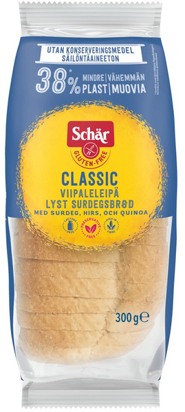 Schär classic vaalea viipaleleipä 300g gluteeniton