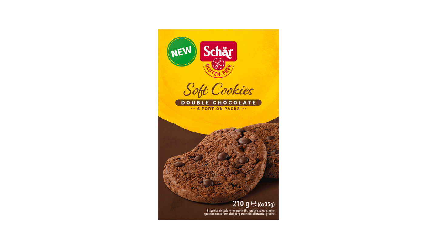 Schär Soft Cookies 210g Tuplasuklaa gluteeniton
