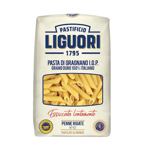 Liguori Pasta di Gragnano I.G.P. Penne Rigate No.42 500g