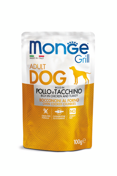 Monge grill dog 100g kana kalkkuna