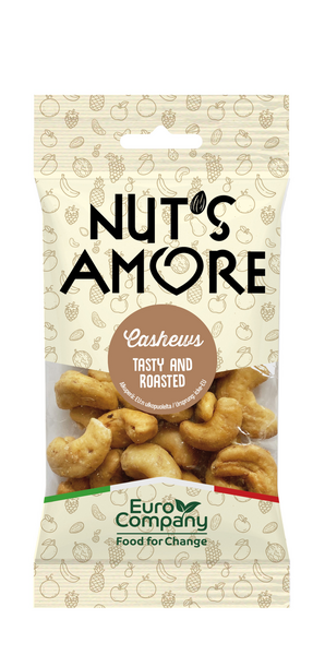 Nut's Amore paahdettu ja suolattu cashewpähkinä 50g vähäsuolainen