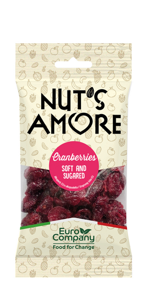 Nut's Amore kuivattu, sokeroitu karpalo 50g