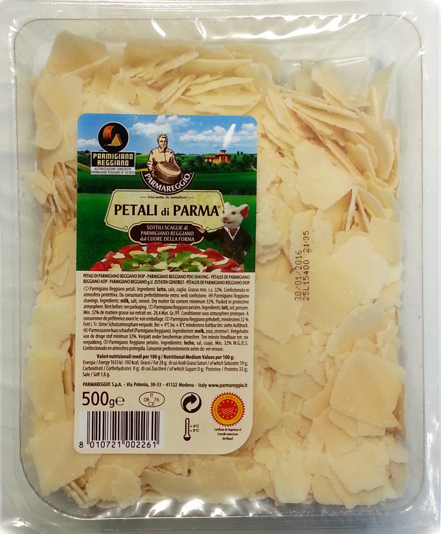 Parmareggio Parmesan lastuina 500g