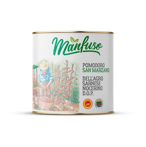 Manfuso San Marzano DOP kuorittu tomaatti tomaattitäysmehussa 2500/1625g