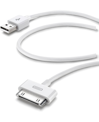Cellularline Apple Dock Connector -USB kaapeli 1m valkoinen
