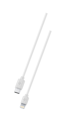 Ploos USB-C - Lightning -kaapeli 2 m, valkoinen