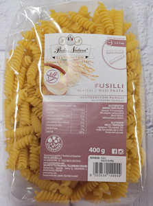 Pasta Natura Fusilli maissi / riisi pasta 400g gluteeniton