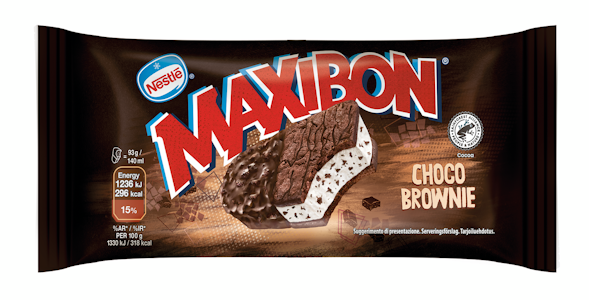 Maxibon Choco Brownie välipalajäätelö 96g/1,4dl