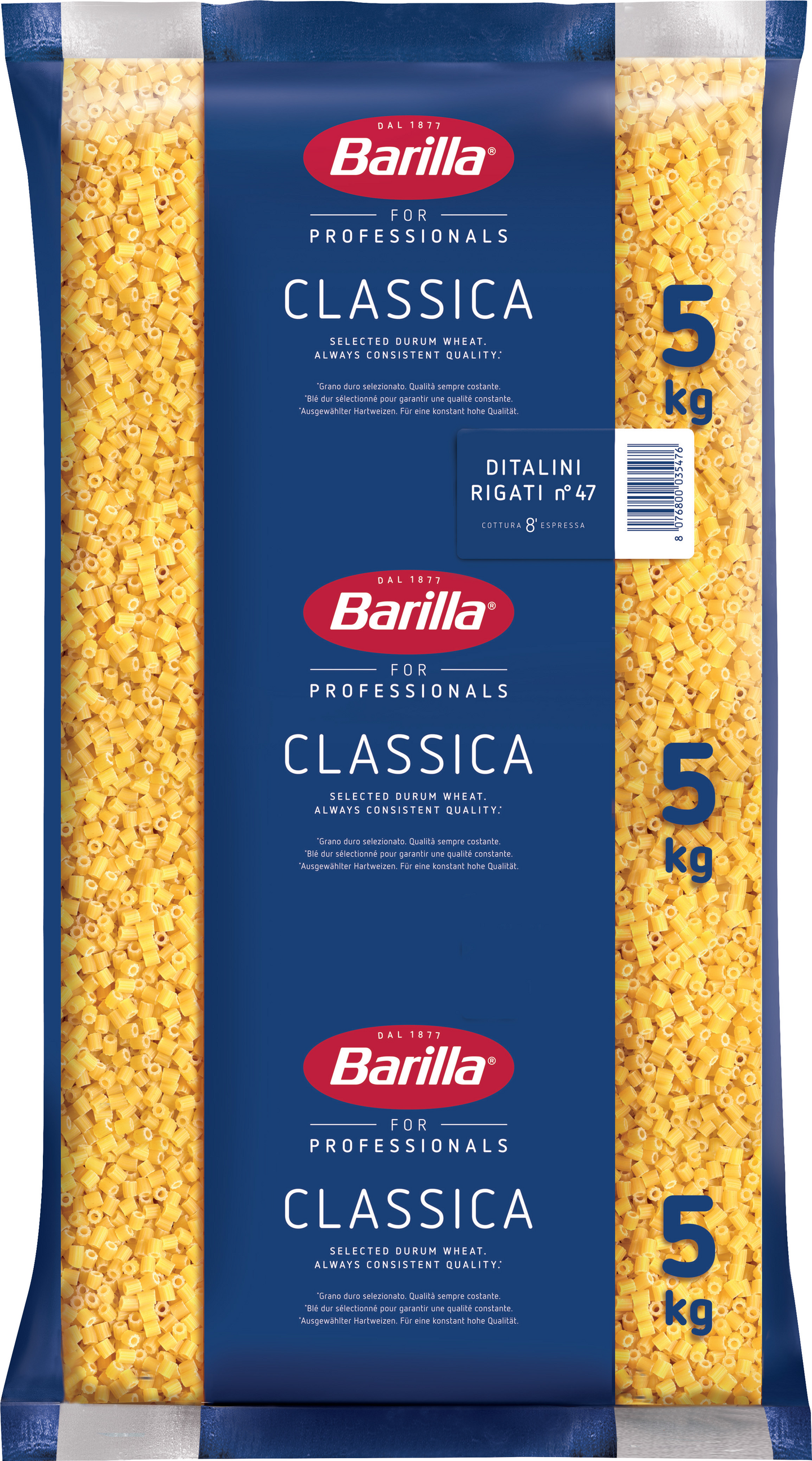 Barilla Ditalini Rigati pasta 5kg