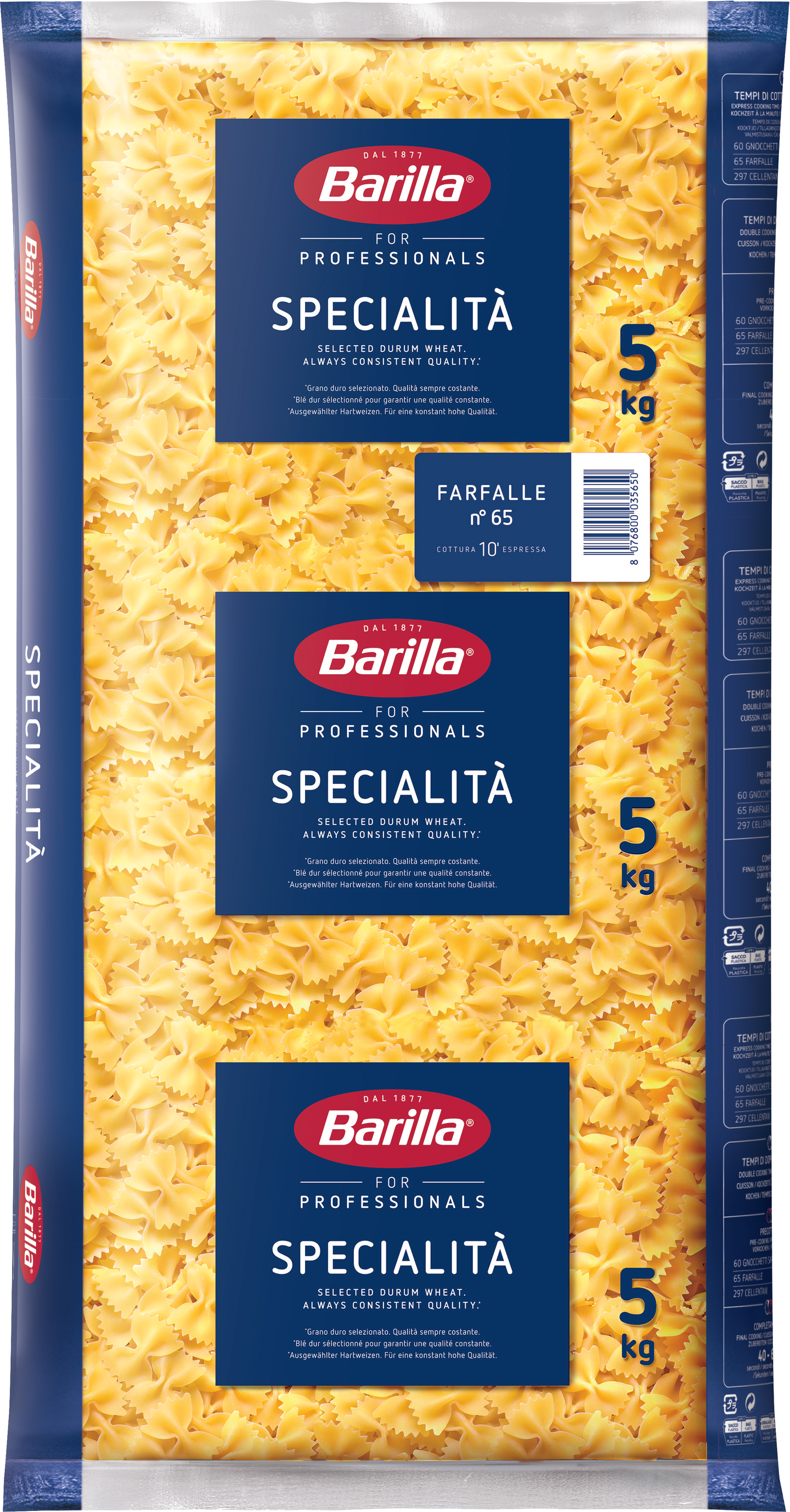 Barilla pasta farfalle 5kg