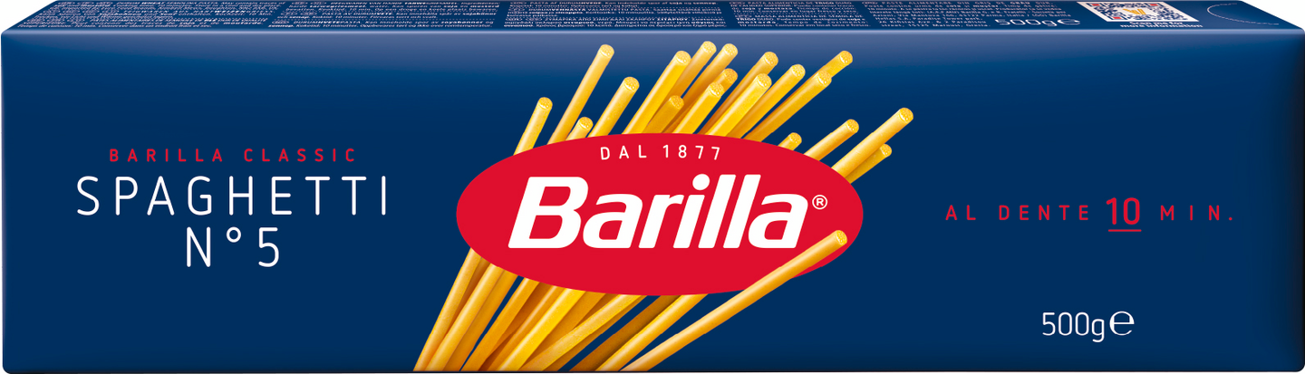 Barilla Spaghetti n.5 durumvehnästä valmistettu pasta 500g