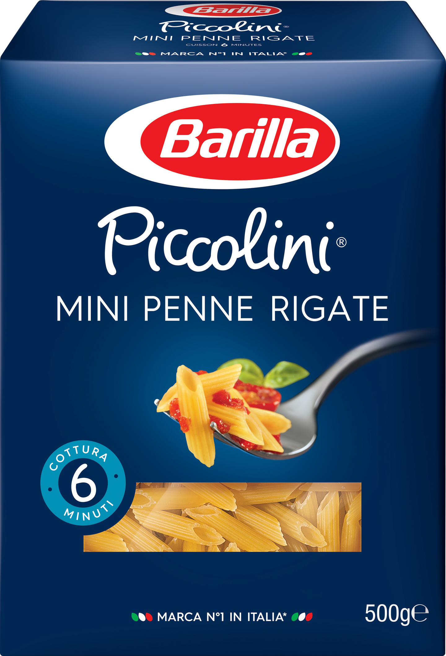 Barilla Piccolini Mini Penne rigate pasta 500 g | K-Ruoka Verkkokauppa