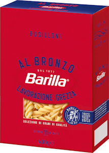 Barilla Al Bronzo Fusilloni durumvehnästä valmistettu pasta 400g