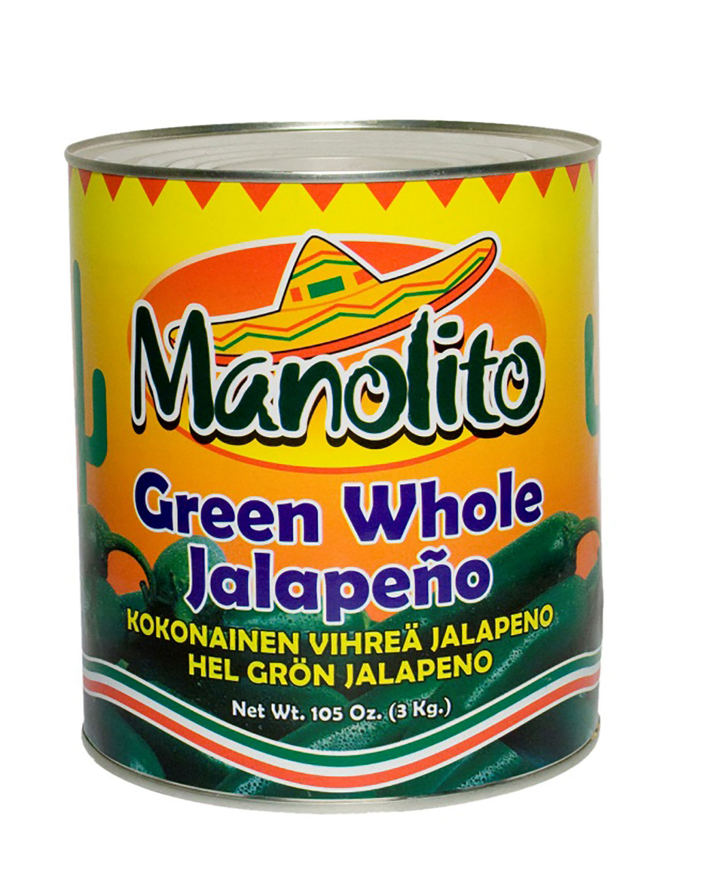 Manolito Kokonainen vihreä Jalapeno 2,7kg/1,4kg