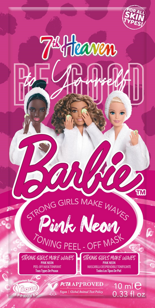 7th Heaven Barbie Pink Neon Toning Peel-Off kasvonaamio 10 ml