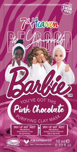 7th Heaven Barbie Pink Chocolate Purifying Clay Mask kasvonaamio 10 ml